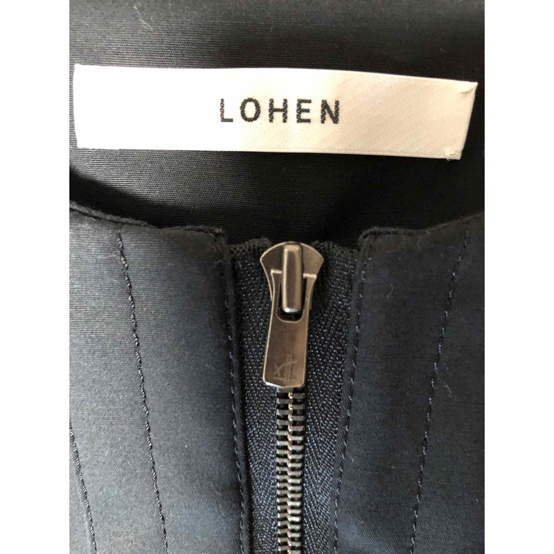 ローヘン lohen フロントZIPフォルムロングワンピース ブラックの通販