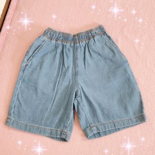 ジーユー(GU)の☆GU KIDS☆デニムシェフショートパンツ☆新品130(パンツ/スパッツ)