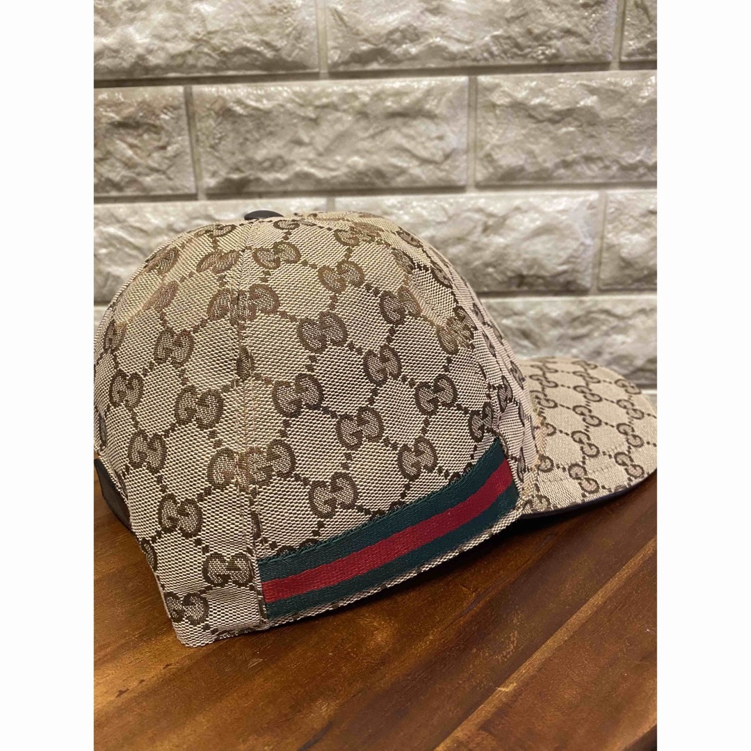 人気新品入荷 GUCCI グッチ 帽子 ベースボールキャップ ベージュ M GG