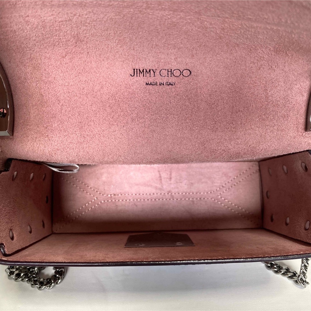 ☆美品☆JIMMY CHOO　2way　ショルダーバッグ　クロコ型押　メタリック