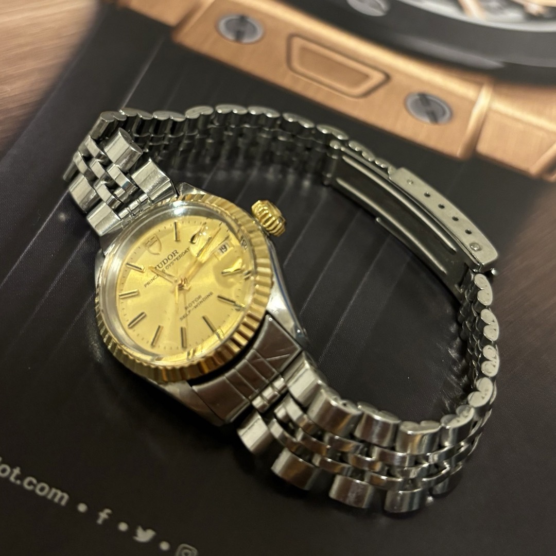 Tudorチューダー レディース腕時計 アンティーク 14Kベゼル-