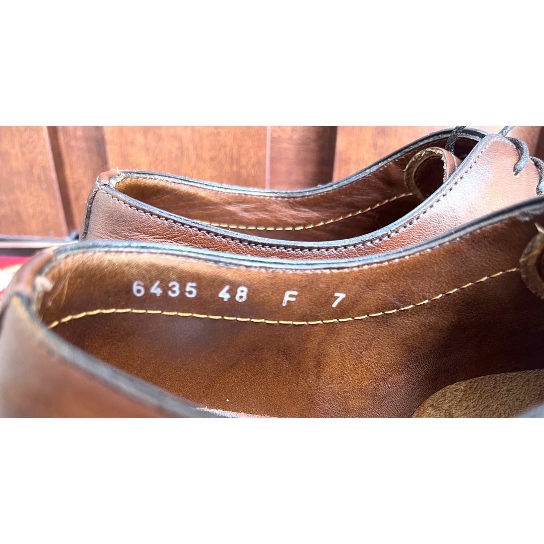 美品Santoni サントーニ ストレートチップ UK7 茶 マッケイ製法