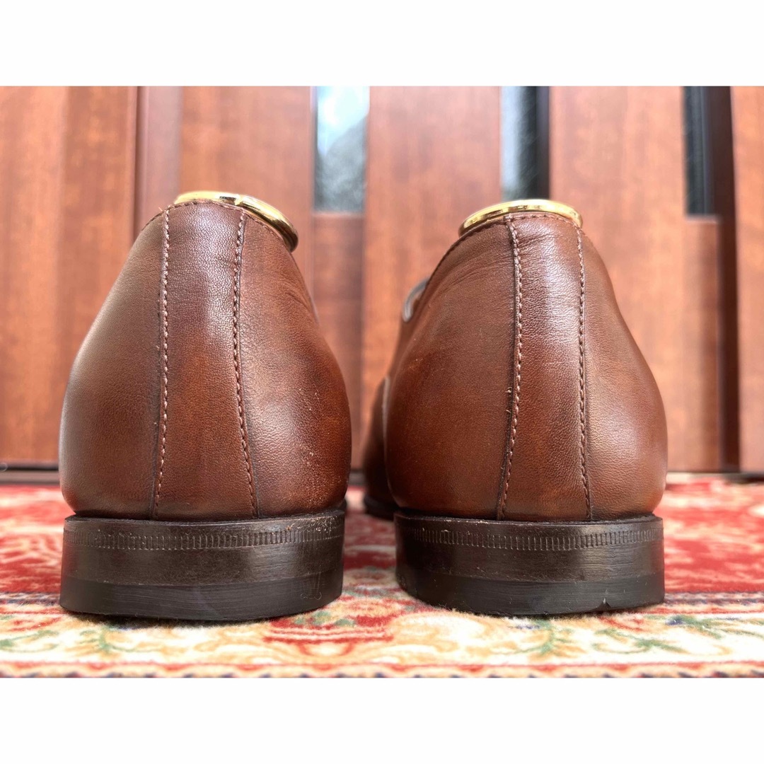美品Santoni サントーニ ストレートチップ UK7 茶 マッケイ製法
