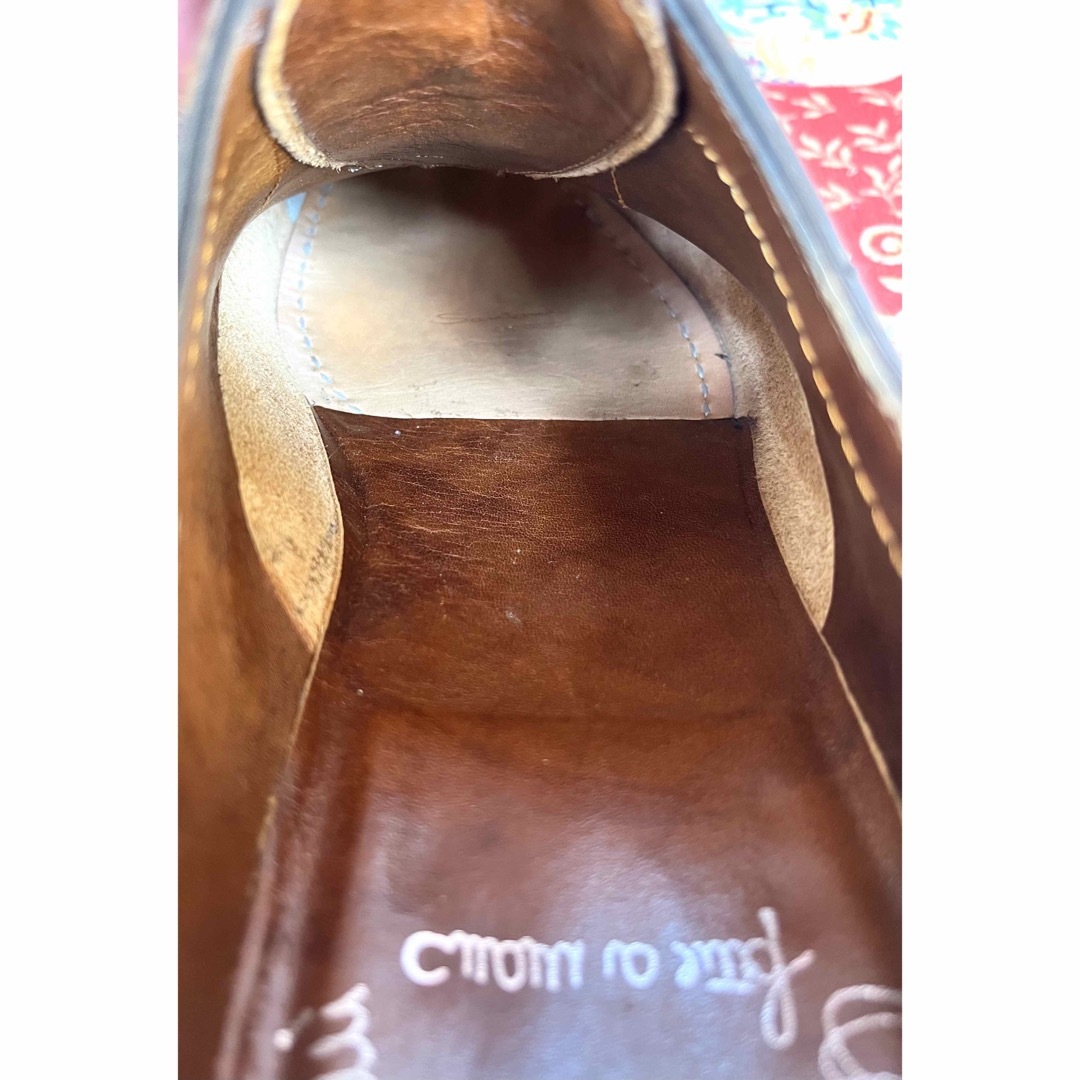 美品Santoni サントーニ ストレートチップ UK7 茶 マッケイ製法