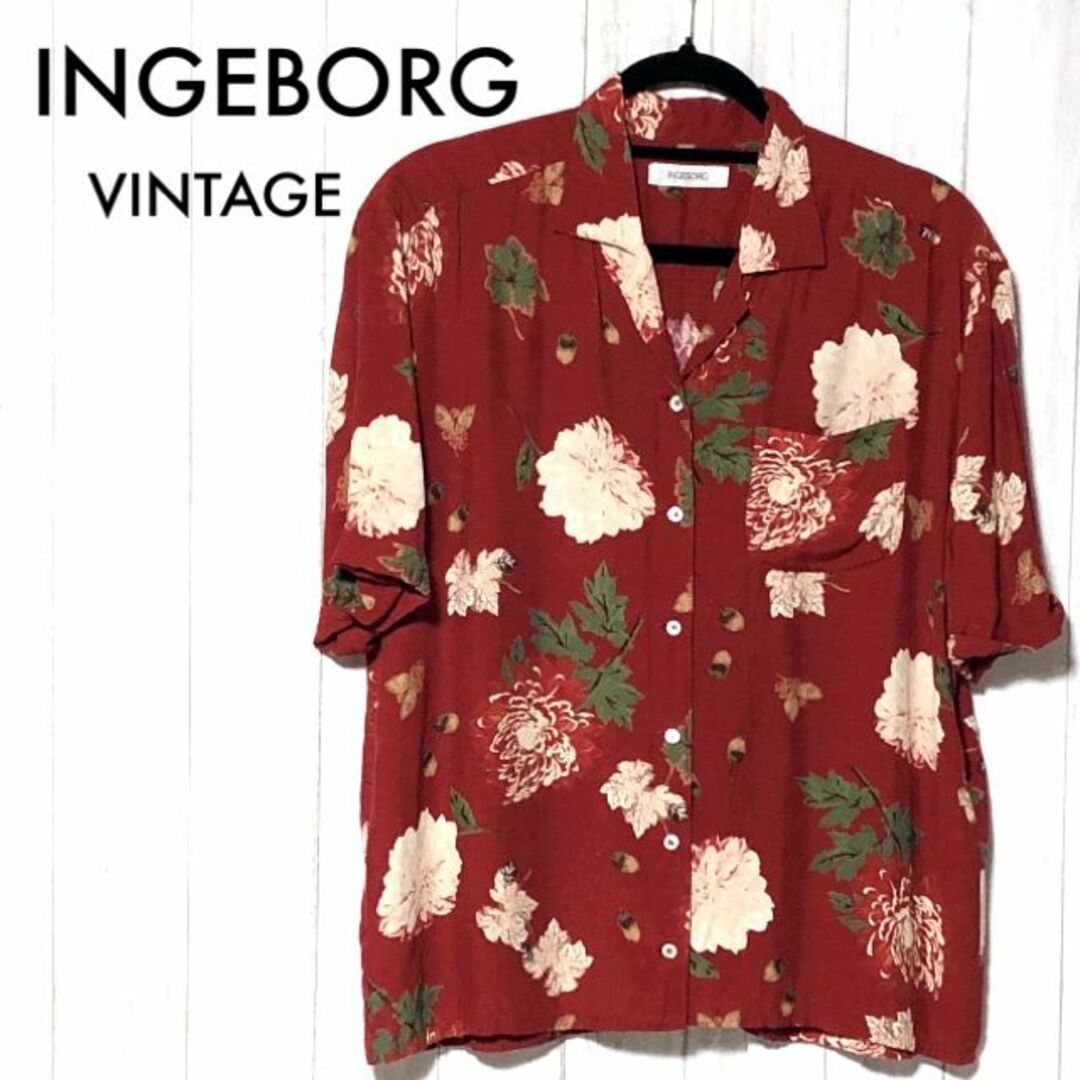 インゲボルグ シャツ ヴィンテージ/INGEBORG 花柄OLD VINTAGE