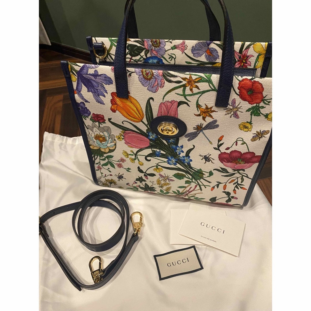 GUCCIグッチ　フローラハンドバックショルダーバッグ　フローラル | フリマアプリ ラクマ