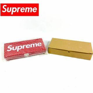 【未使用】Supreme ロックボックス レッドホワイト ロゴ 金属製 小物入れ