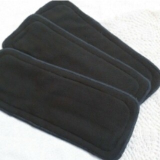 【新品】インサーツ黒3枚 マイクロファイバー&竹素材 肌に優しく4層成型タイプ(布おむつ)