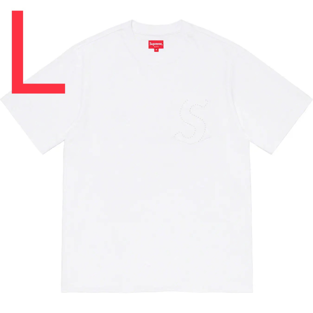 Lsize　Supreme 2017SS Curve Logo Tee