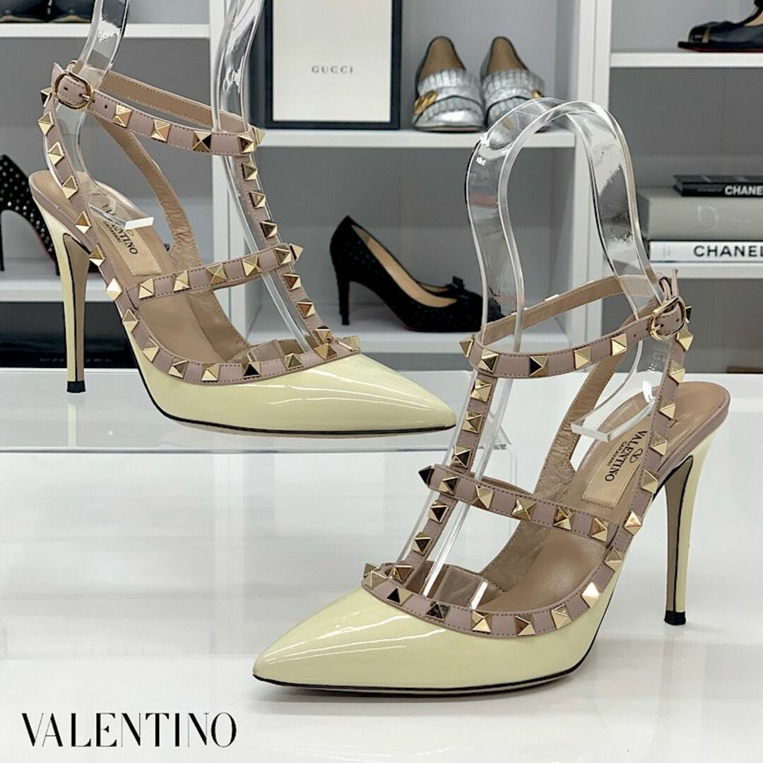 VALENTINO - 6504 ヴァレンティノ ロックスタッズ パテント レザー ...