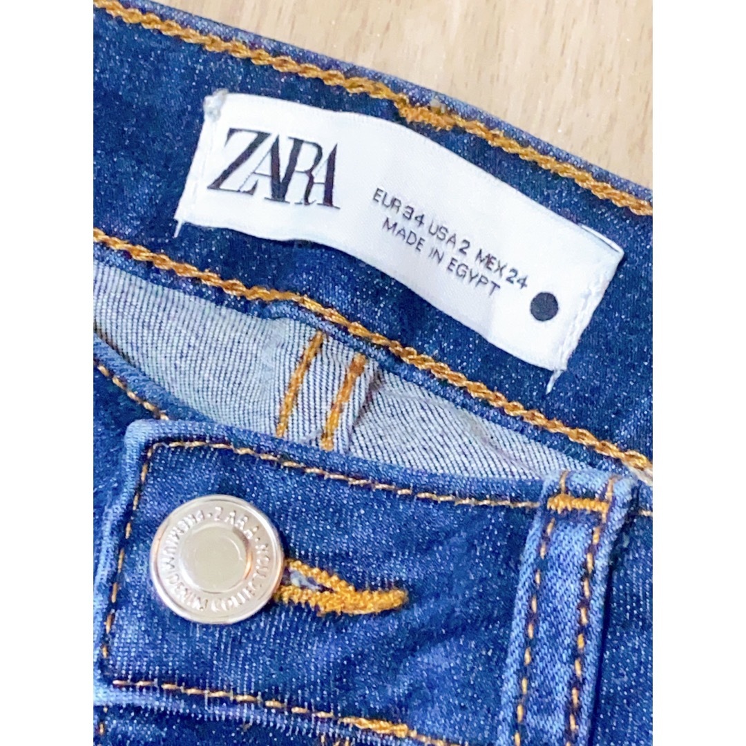 ZARA ザラ ダメージ スキニー ブルー 34XS S