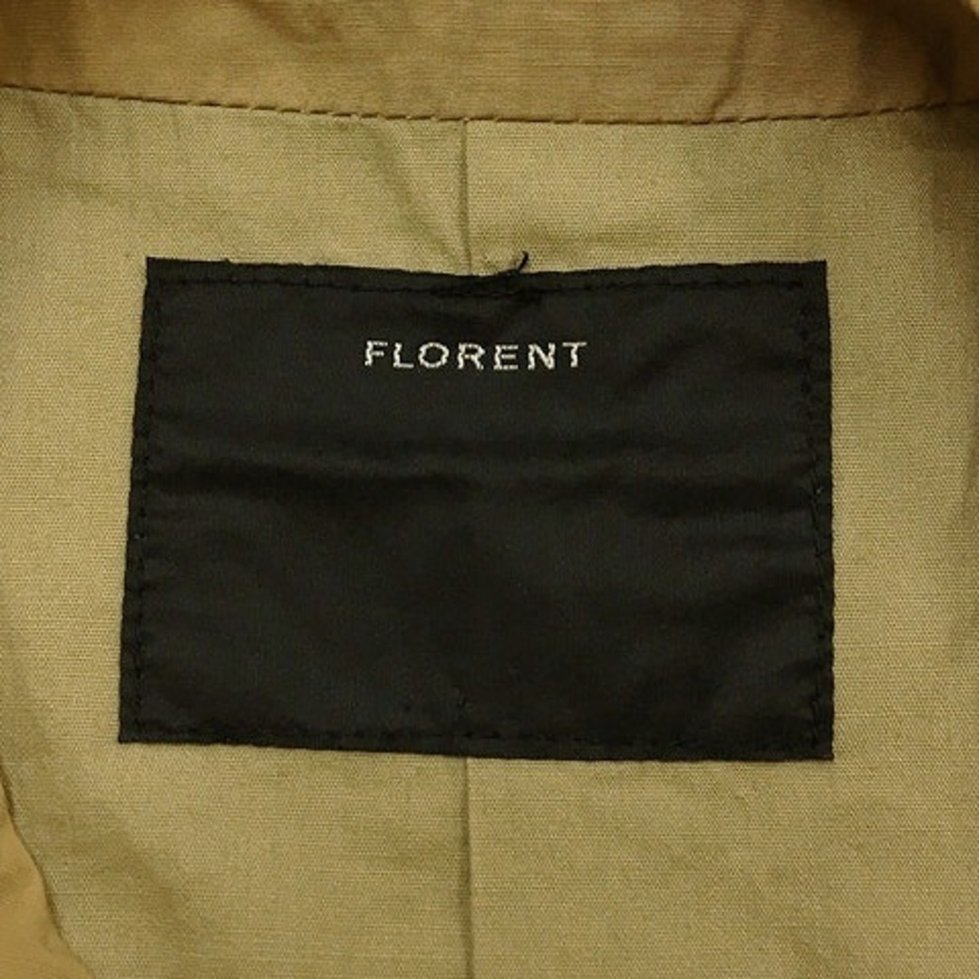 FLORENT(フローレント)のフローレント コート ノーカラー ミドル丈 比翼仕立て 長袖 ベージュ 茶 レディースのジャケット/アウター(その他)の商品写真