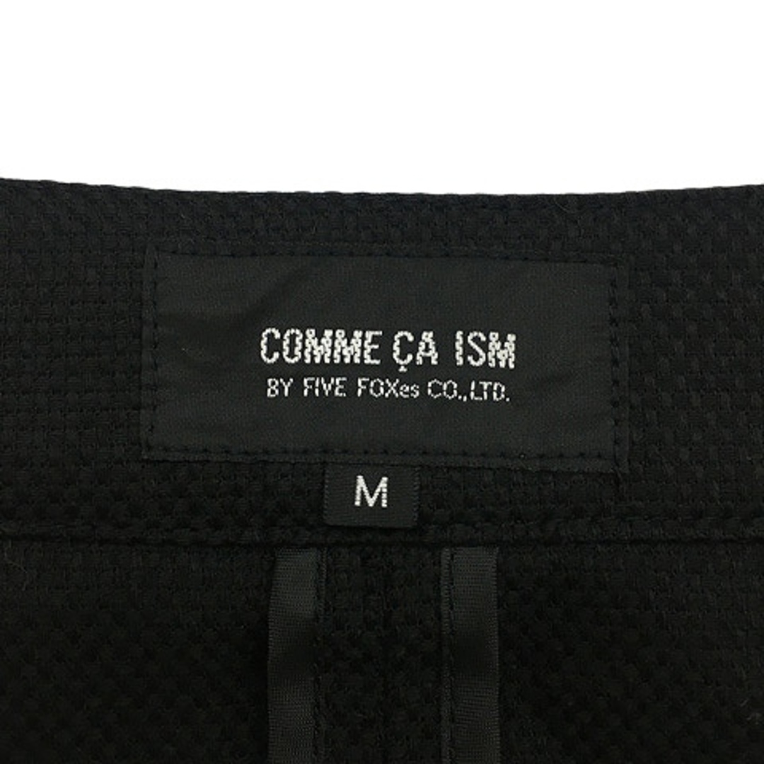 COMME CA ISM - コムサイズム ジャケット ノーカラー 無地 フリンジ 五