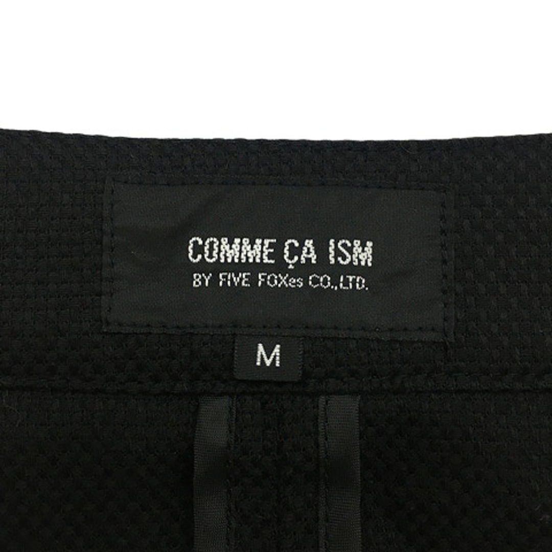 COMME CA ISM(コムサイズム)のコムサイズム ジャケット ノーカラー 無地 フリンジ 五分袖 M 黒 レディースのジャケット/アウター(その他)の商品写真