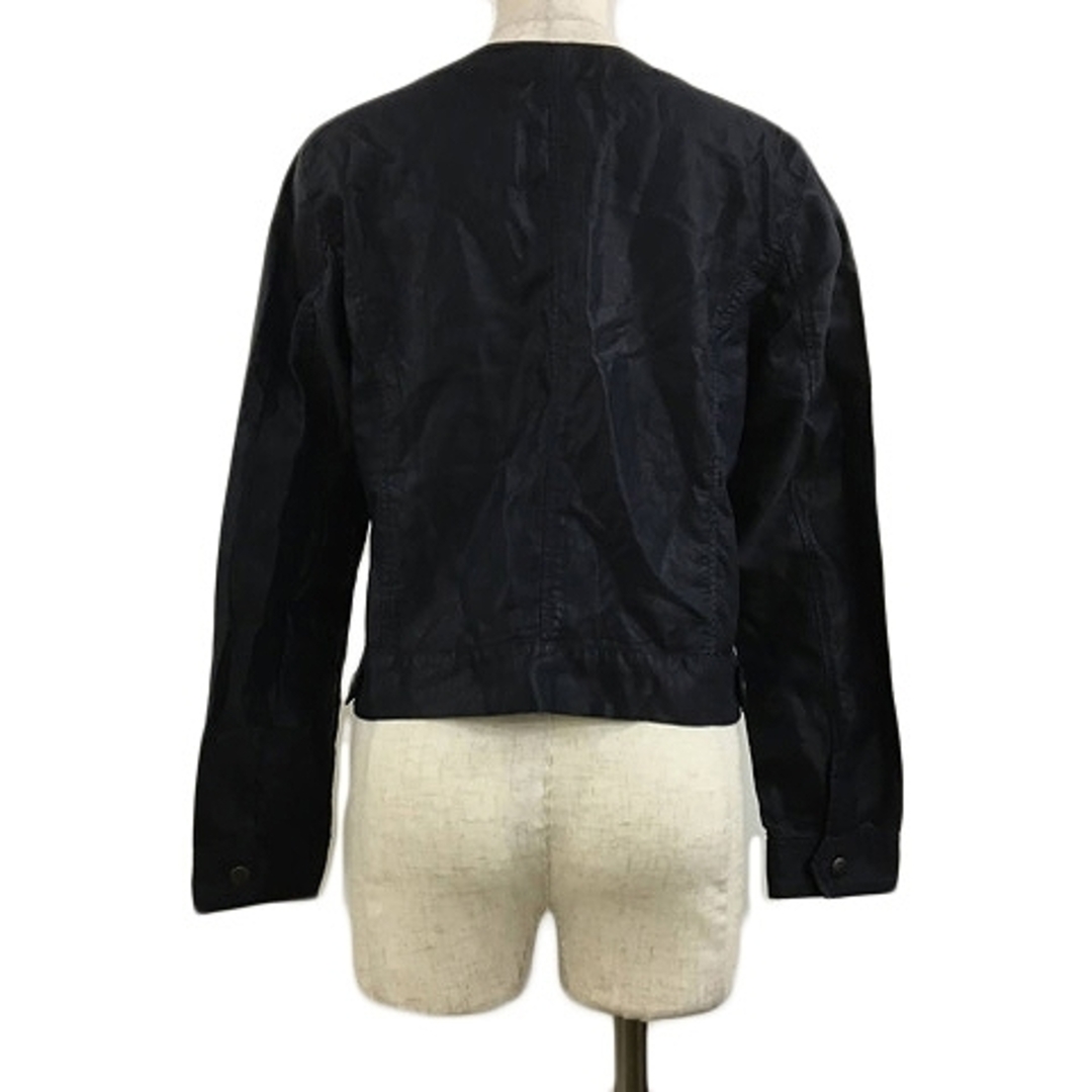 NATURAL BEAUTY BASIC(ナチュラルビューティーベーシック)のナチュラルビューティーベーシック ジャケット ノーカラー 長袖 S 紺 レディースのジャケット/アウター(ブルゾン)の商品写真