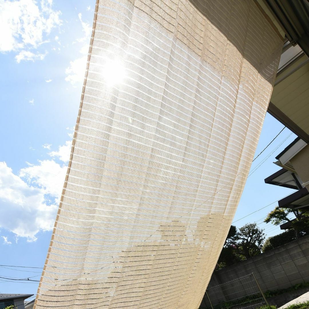 【色: 2)アイボリー】山善 日よけシェード 200×300㎝ 水洗い可能 ハト