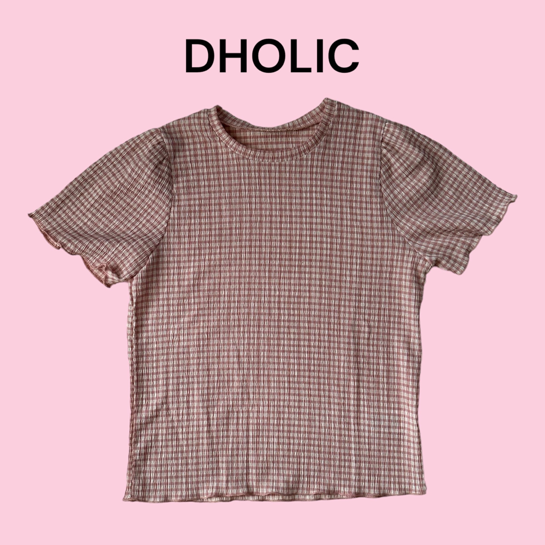 dholic(ディーホリック)のDHOLIC チェック柄トップス レディースのトップス(Tシャツ(半袖/袖なし))の商品写真