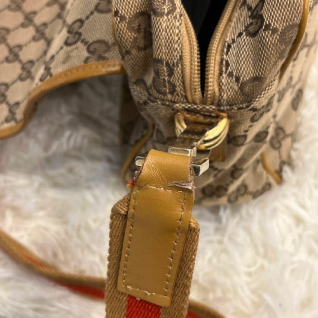 Gucci - 美品✨ グッチ ショルダーバッグ キャンバス レザー シェリー