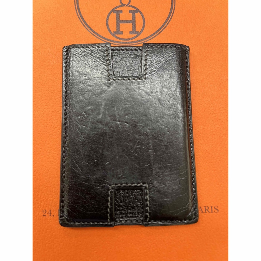 Hermes(エルメス)の美品　エルメス　ロドリング　カードケース  ブラック　エルメス刻印　製造年刻印有 レディースのファッション小物(パスケース/IDカードホルダー)の商品写真