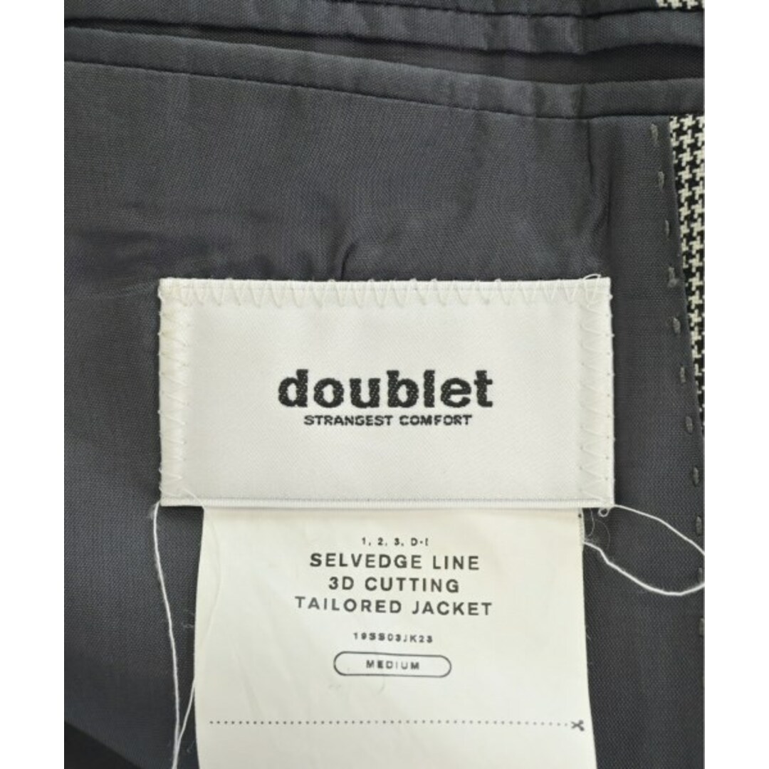 doublet ダブレット カジュアルジャケット M 黒x白(総柄)