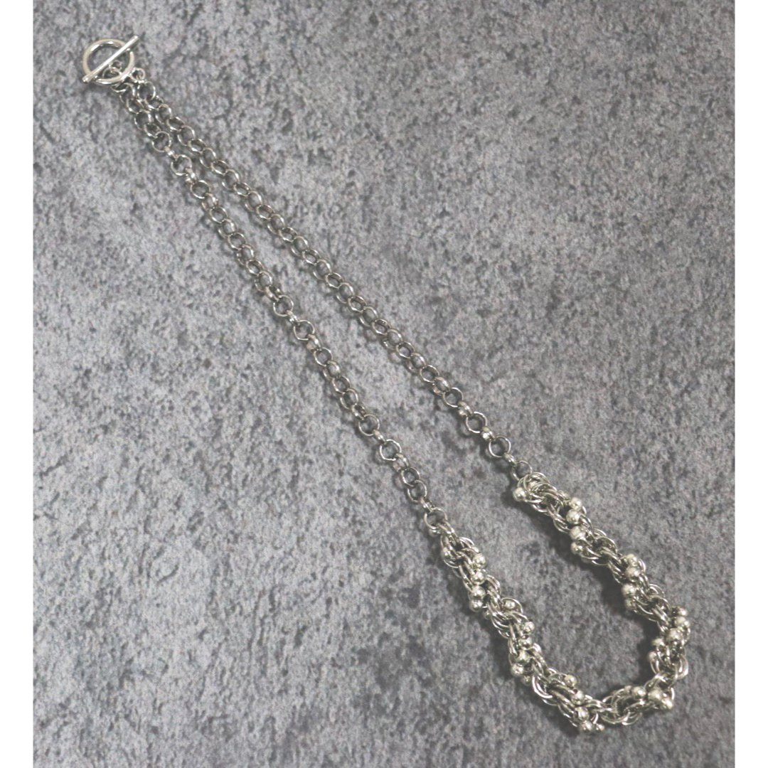 美品】メキシカン調チェーンネックレス パール ビーズナバホ古着 美品】メキシカン調チェーンネックレス パール ビーズナバホ古着