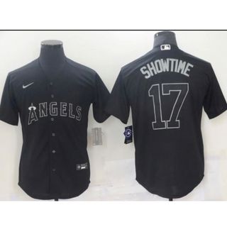 ナイキ(NIKE)のMLB ナイキ　大谷翔平　ユニフォーム　ショウタイム　ブラック　新品未使用品　(応援グッズ)