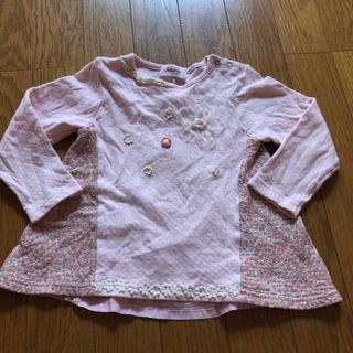 スーリー(Souris)のスーリー　花　Aライン　トップス　長袖　95(Tシャツ/カットソー)