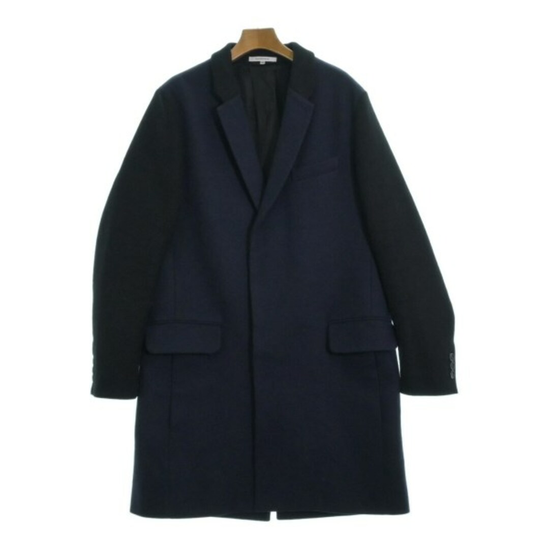 CARVEN - CARVEN カルヴェン チェスターコート 48(XXL位) 紺x黒 【古着