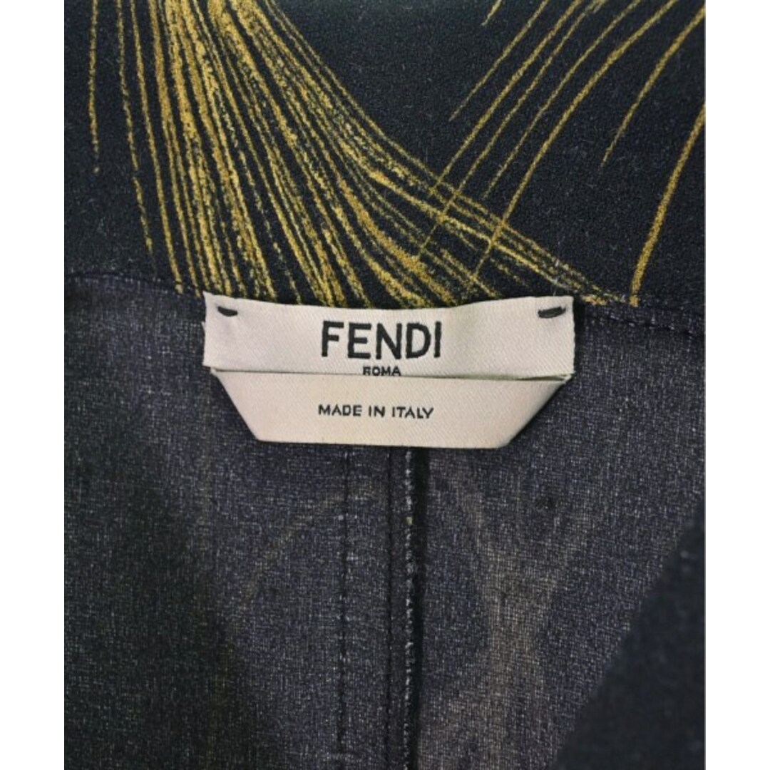 FENDI(フェンディ)のFENDI フェンディ ワンピース 38(S位) 黒xゴールドx赤等(総柄) 【古着】【中古】 レディースのワンピース(ひざ丈ワンピース)の商品写真