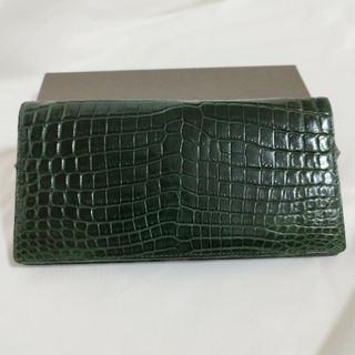 極美品 スモールクロコダイル ポロサス 無双 長財布(長財布)