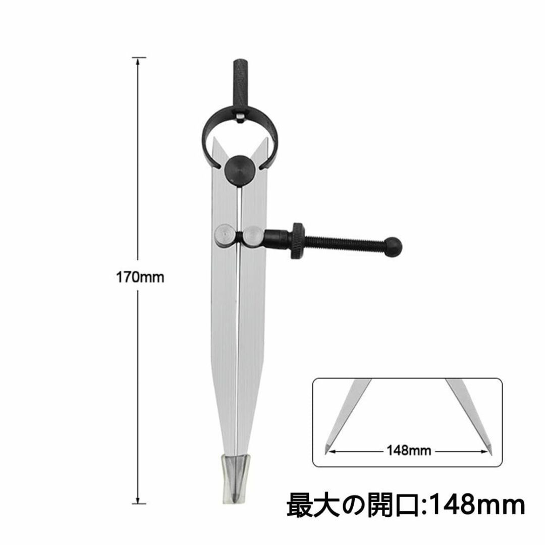 ディバイダー レザークラフト スプリング式 ネジコンパス レザーコンパスツール