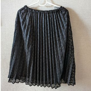 レース　スカート(黒)(ロングスカート)