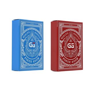 GGPOKER ポーカートランプ　ブルー＆レッド　カットカード付属(トランプ/UNO)