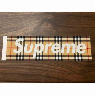 シュプリーム(Supreme)のSUPREME  Box logo  バーバリー　ステッカーベージュ(その他)