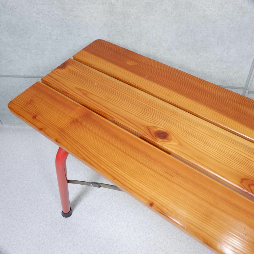 イタリア製 castelmerlino カステルメルリーノ ベンチ120㎝ 赤脚-