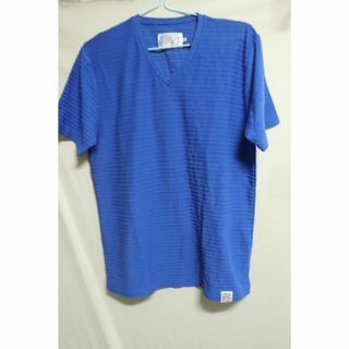 アズールバイマウジー(AZUL by moussy)のプロフ必読AZUL by マウジーVネックTシャツブルー/良品きれいカラーM(Tシャツ/カットソー(半袖/袖なし))