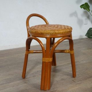 新品 】ラタン スツール 2脚 籐イス スタッキング アウトレットの通販
