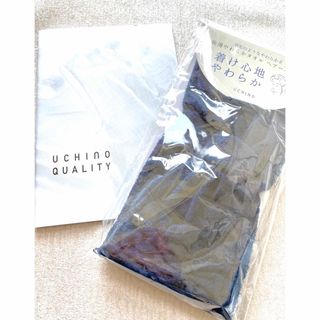 ウチノ(UCHINO)のUCHINO ウチノ　 極薄やわらかヘアーバンド　ダークブルー　新品未使用(ヘアバンド)