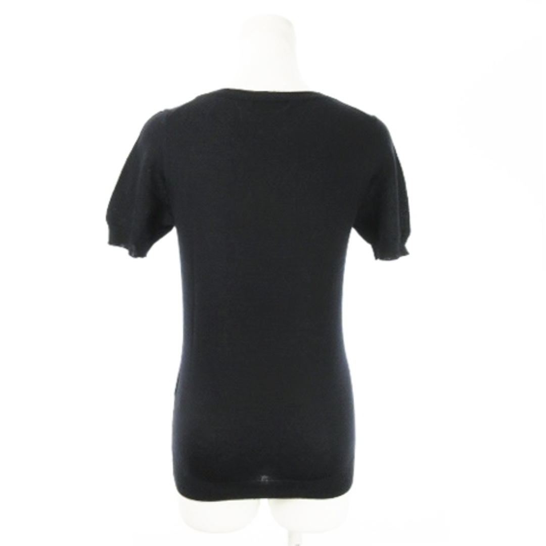 COMME CA ISM(コムサイズム)のコムサイズム ニット セーター ラウンドネック 半袖 ウール混 シンプル M 紺 レディースのトップス(ニット/セーター)の商品写真