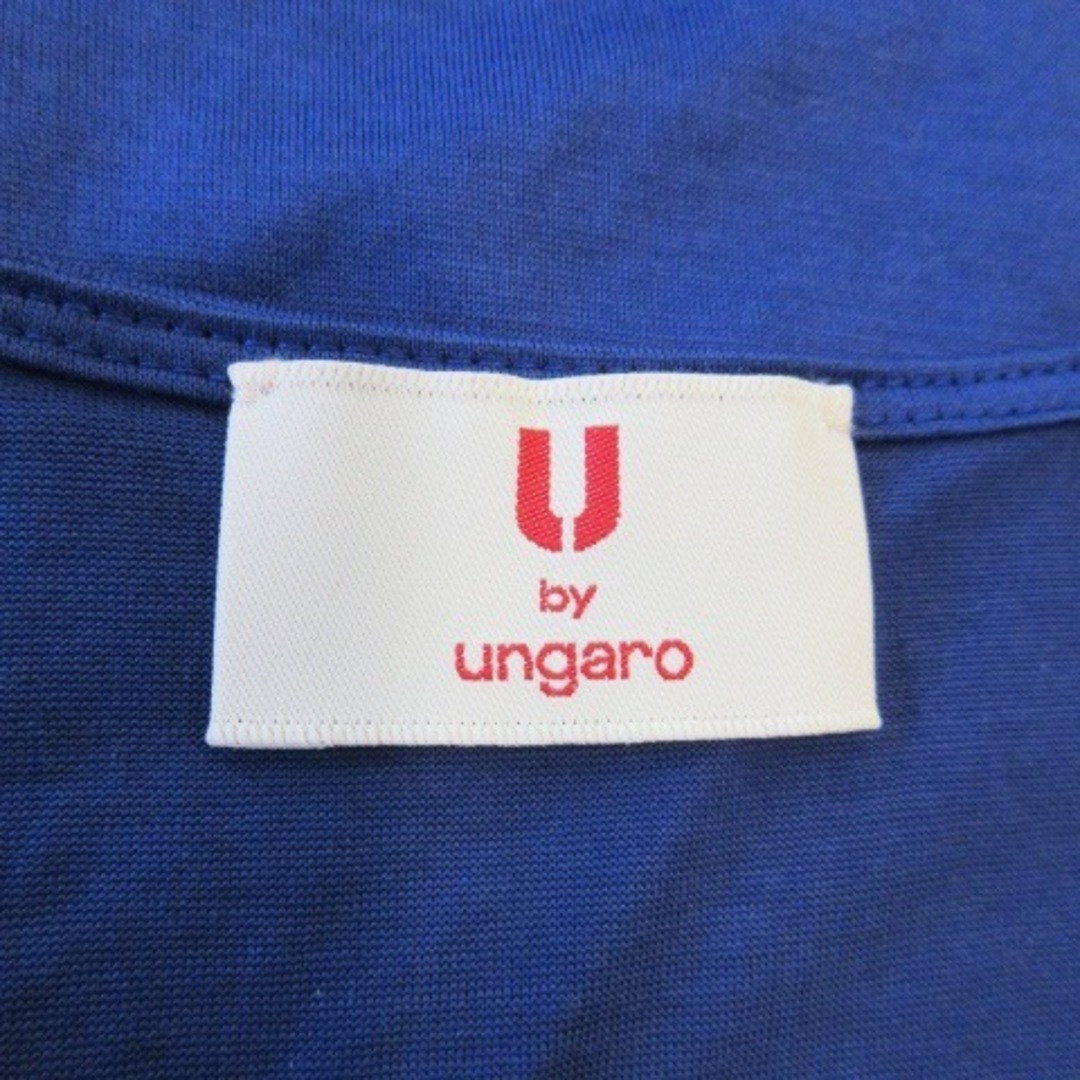 U by ungaro(ユーバイウンガロ)のユーバイウンガロ カットソー 七分袖 ストレッチ スパンコール装飾 M 青 レディースのトップス(その他)の商品写真