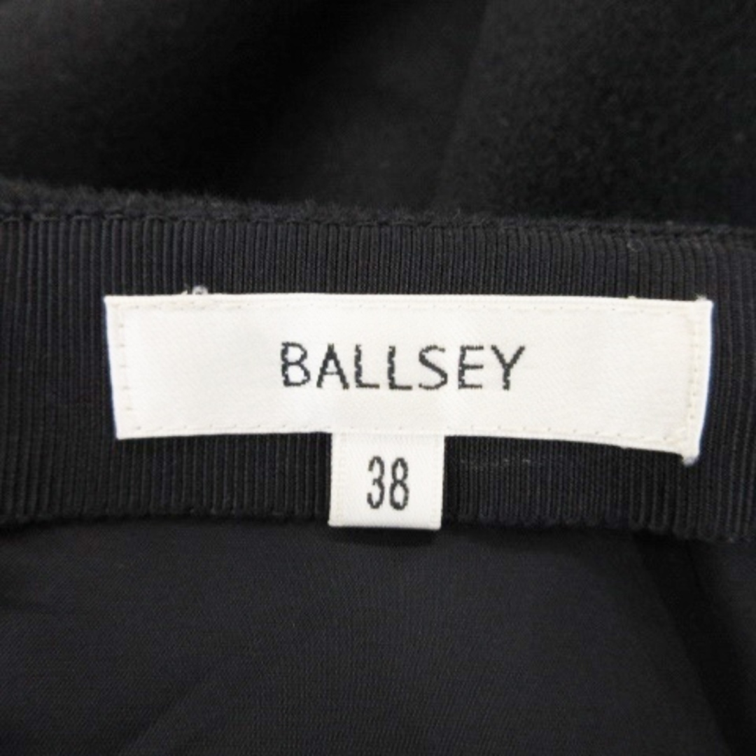 Ballsey(ボールジィ)のボールジー スカート タイト ひざ丈 アルパカ ウール混 切替 ファー 38 黒 レディースのスカート(ひざ丈スカート)の商品写真