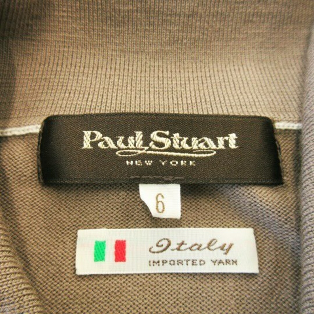 Paul Stuart(ポールスチュアート)のポールスチュアート ポロシャツ ニット 半袖 ストレッチ ウール レース 6 茶 レディースのトップス(ポロシャツ)の商品写真