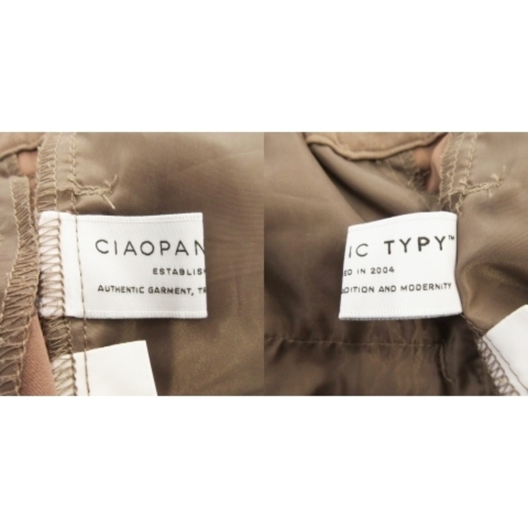 CIAOPANIC TYPY(チャオパニックティピー)のチャオパニック ティピー パンツ ワイド ガウチョ リボン ピーチスキン S 茶 レディースのパンツ(その他)の商品写真