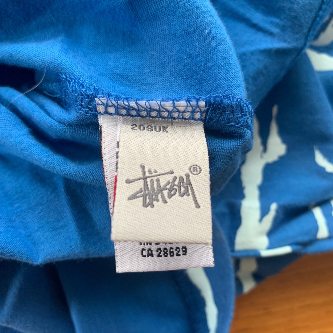 売れ筋ランキング Old Stussy 総柄 有刺鉄線 波柄 ボーダーTシャツ