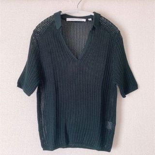 ユニクロ(UNIQLO)の未使用品　UNIQLO AND LEMAIRE  半袖メッシュポロセーター(ニット/セーター)