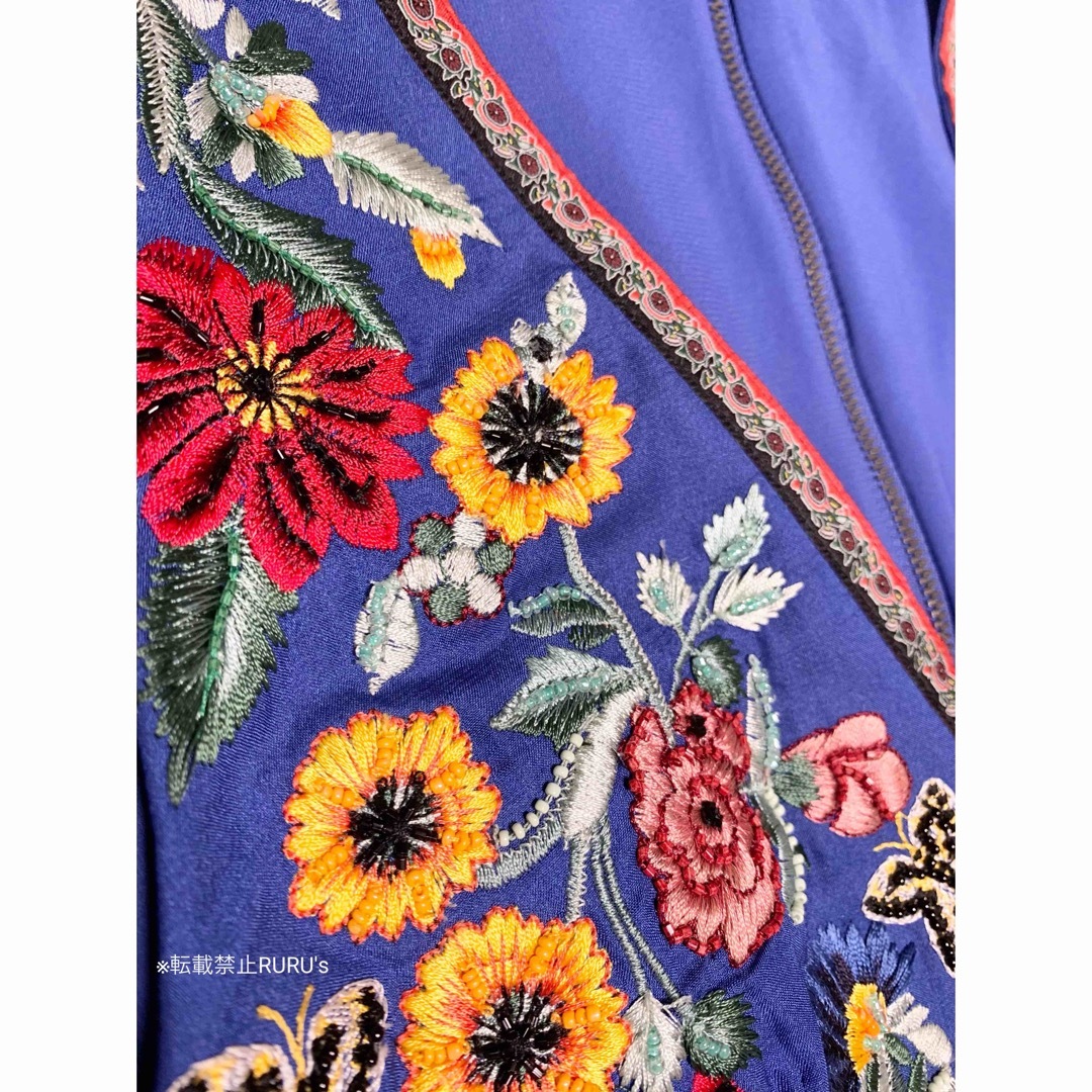 Alice +Olivia 花刺繍ワンピース-