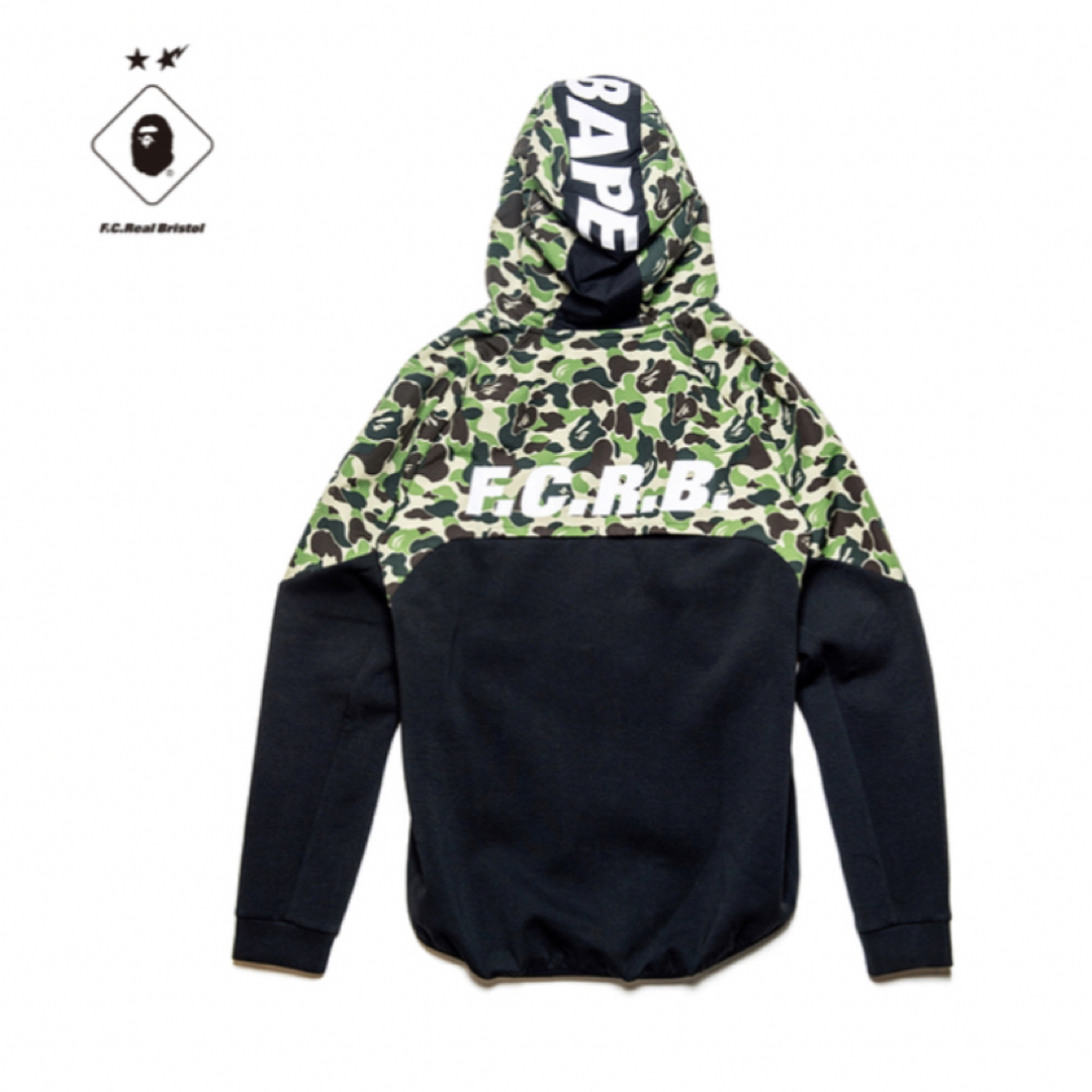 ◆キムタク愛用　BAPE FCRB エイプ　ベンチレーションフーディ　L  黒