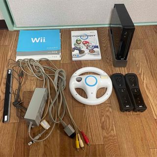 ウィー(Wii)の【動作確認&初期化済み】Wii 本体 マリオカート セット(家庭用ゲーム機本体)