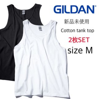 ギルタン(GILDAN)の【ギルダン】新品未使用 ウルトラコットン 無地 タンクトップ 白 黒 M 2枚(タンクトップ)