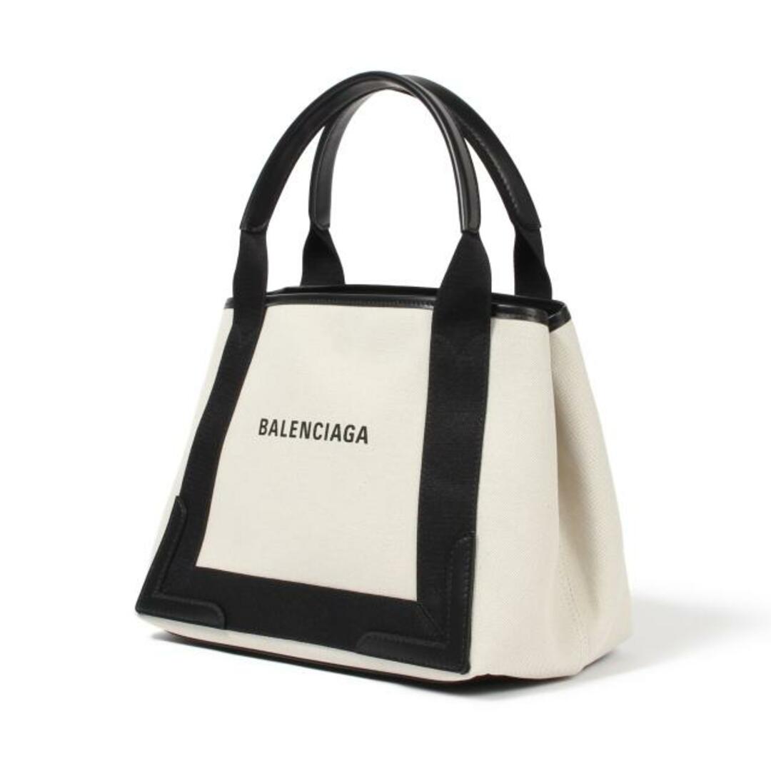 【新品未使用】 BALENCIAGA バレンシアガ ハンドバッグ トート NAVY SMALL CABAS ネイビースモールキャバス キャンバス 3399332HH3N 【NATURAL BLACK】素材キャンバスレザー